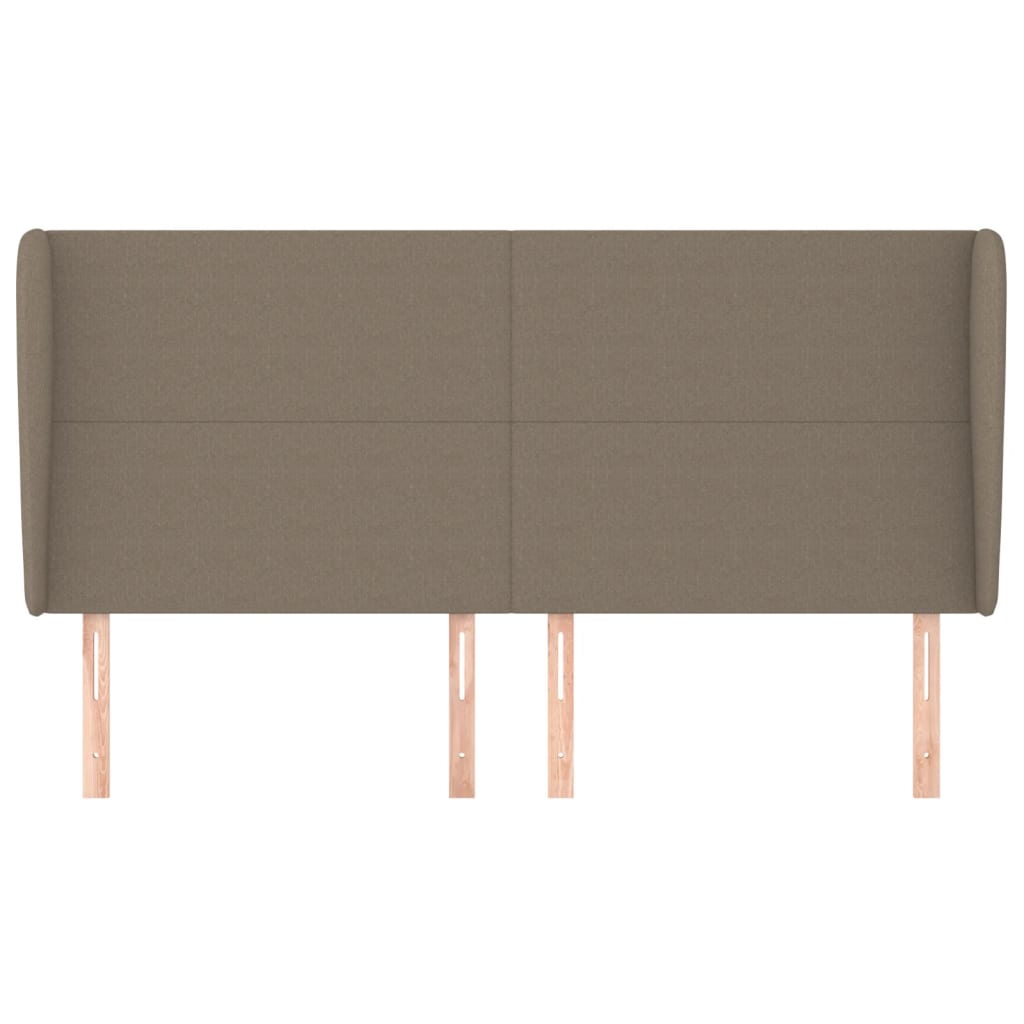 Cabeceira cama abas tecido 183x23x118/128 cm cinza-acastanhado