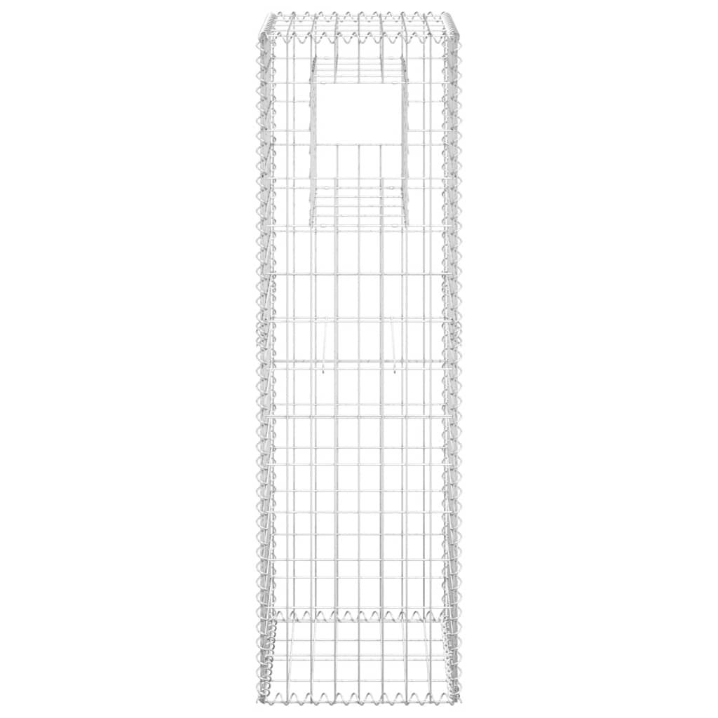 Postes/cestos gabião 2 pcs 40x40x140 cm ferro