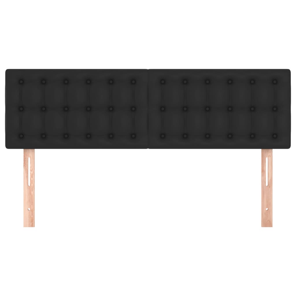 Cabeceiras preto 144x5x78/88 cm couro artificial