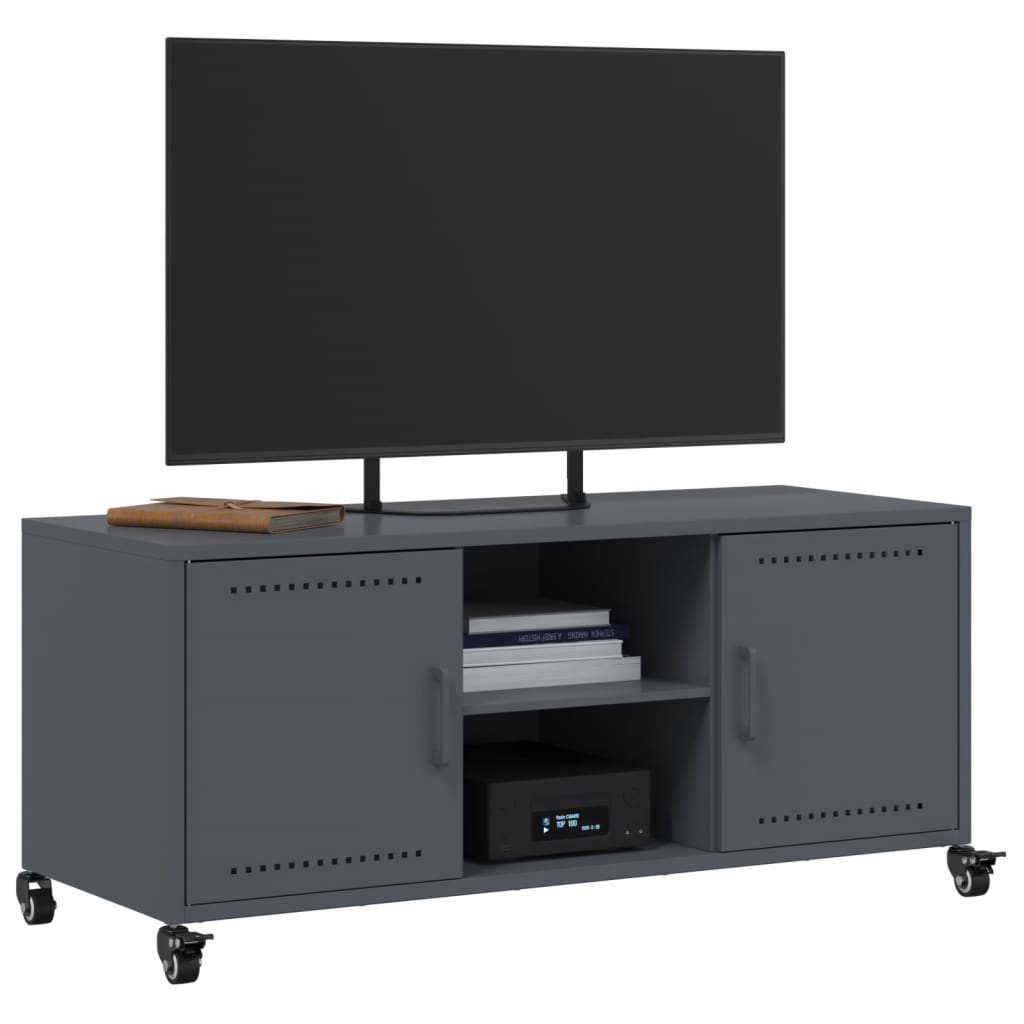 Móvel de TV 100,5x39x43,5 cm aço antracite