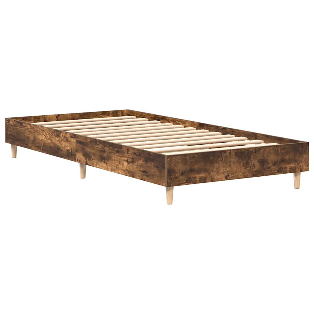 Estrutura cama s/ colchão 100x200 cm carvalho fumado