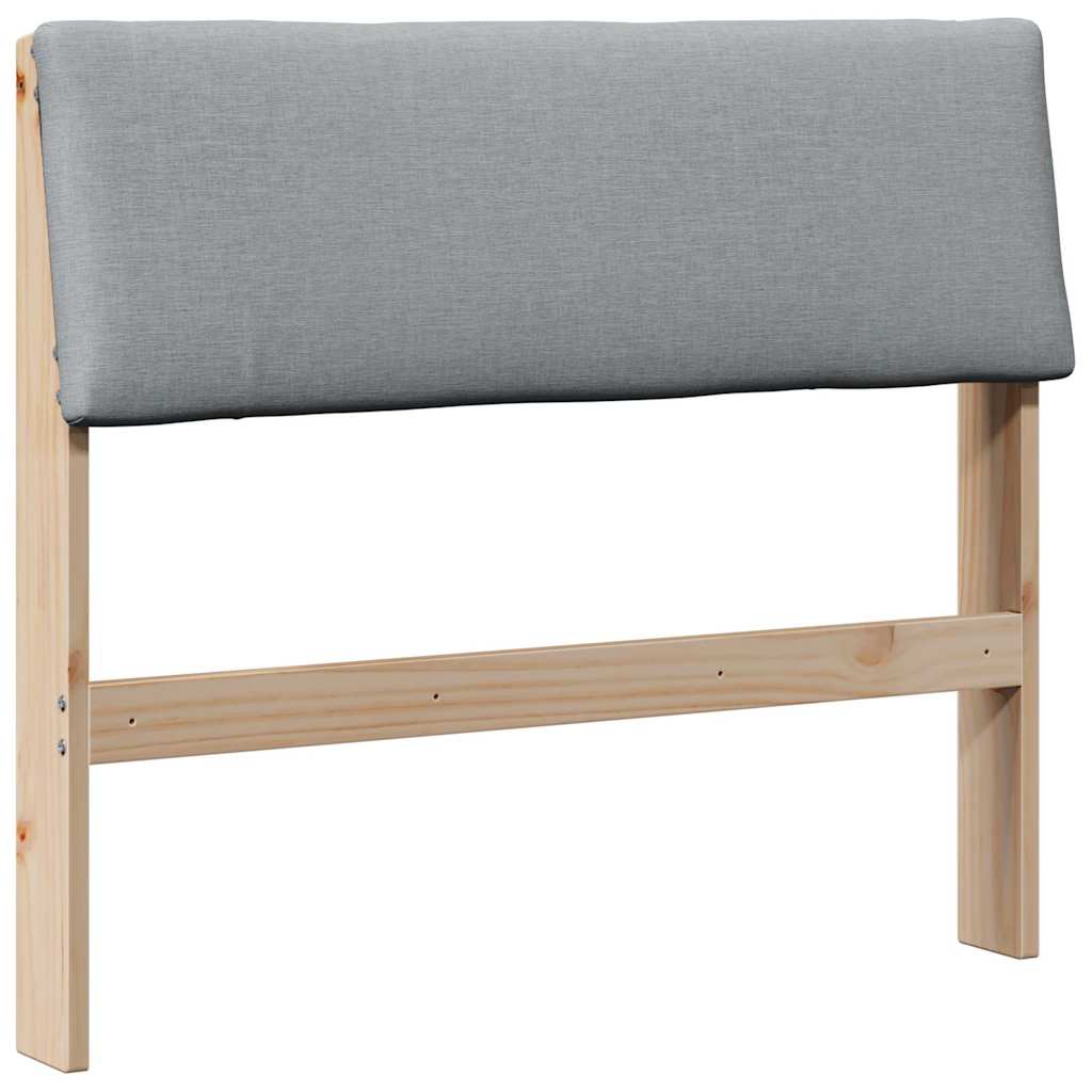 Cabeceira estofada cinzento-claro 90 cm