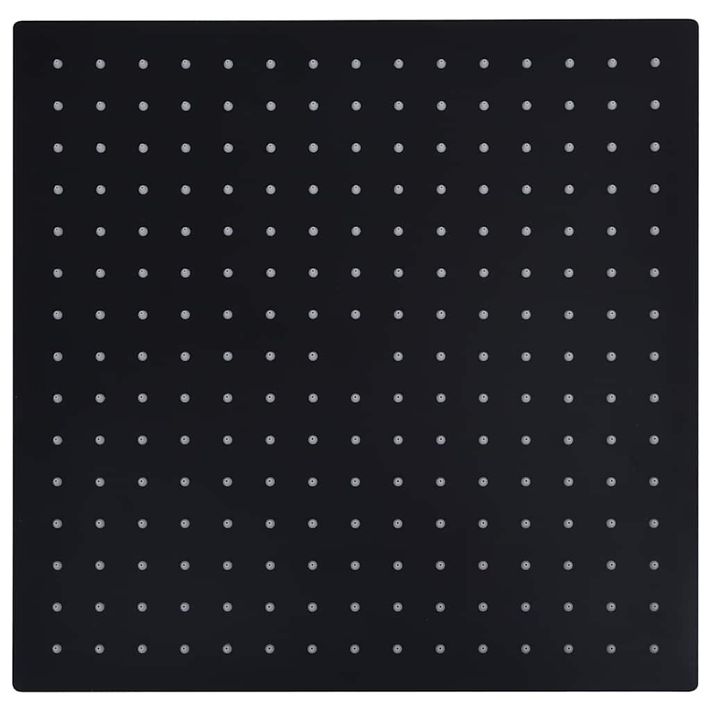 Cabeça de chuveiro quadrada 40x40 cm aço inoxidável preto