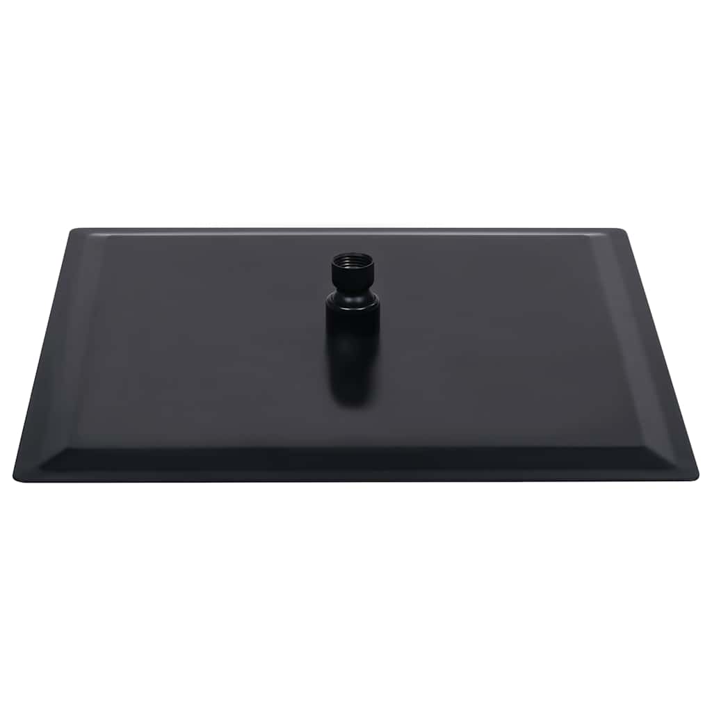 Cabeça de chuveiro quadrada 40x40 cm aço inoxidável preto