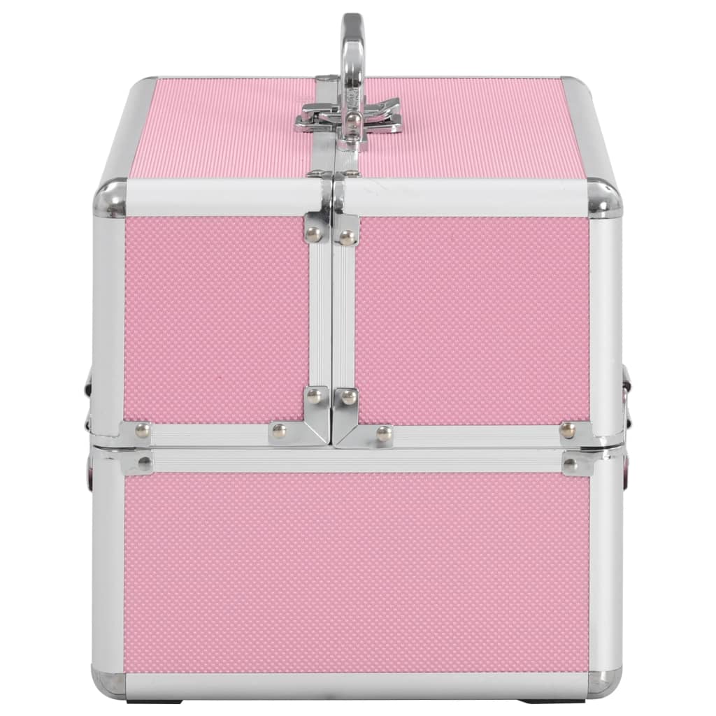 Caixa de maquilhagem 22x30x21 cm alumínio rosa