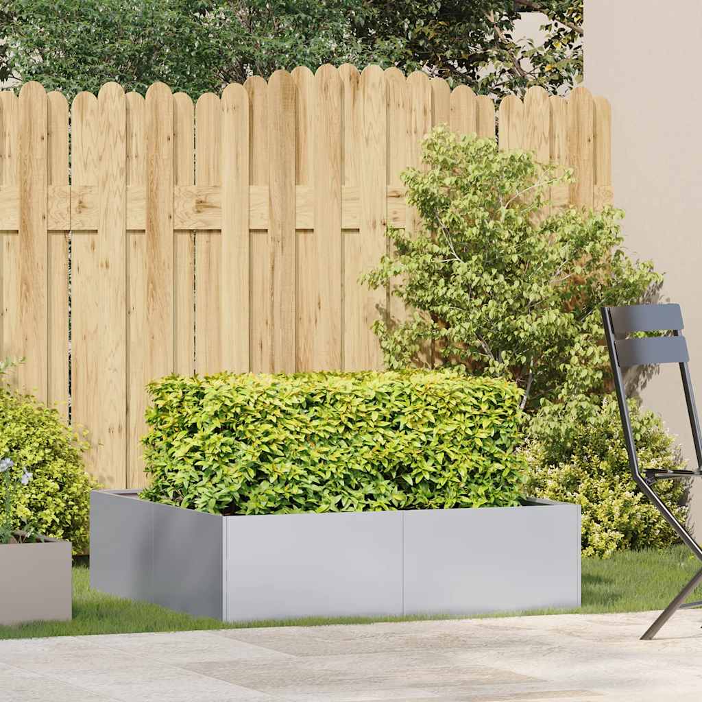 Vaso/floreira 100x100x30 cm aço galvanizado