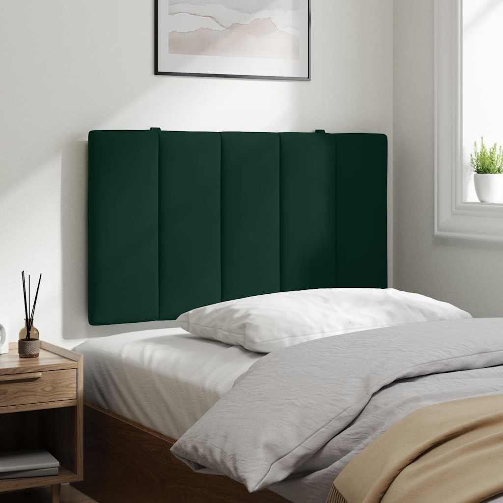 Almofadão de cabeceira hanko 80 cm veludo verde-escuro