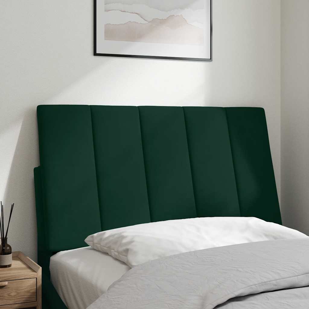 Almofadão de cabeceira hanko 80 cm veludo verde-escuro