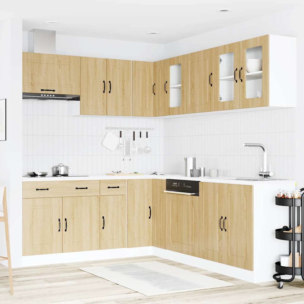 11 Peças armário de cozinha conjunto kalmar sonoma carvalho