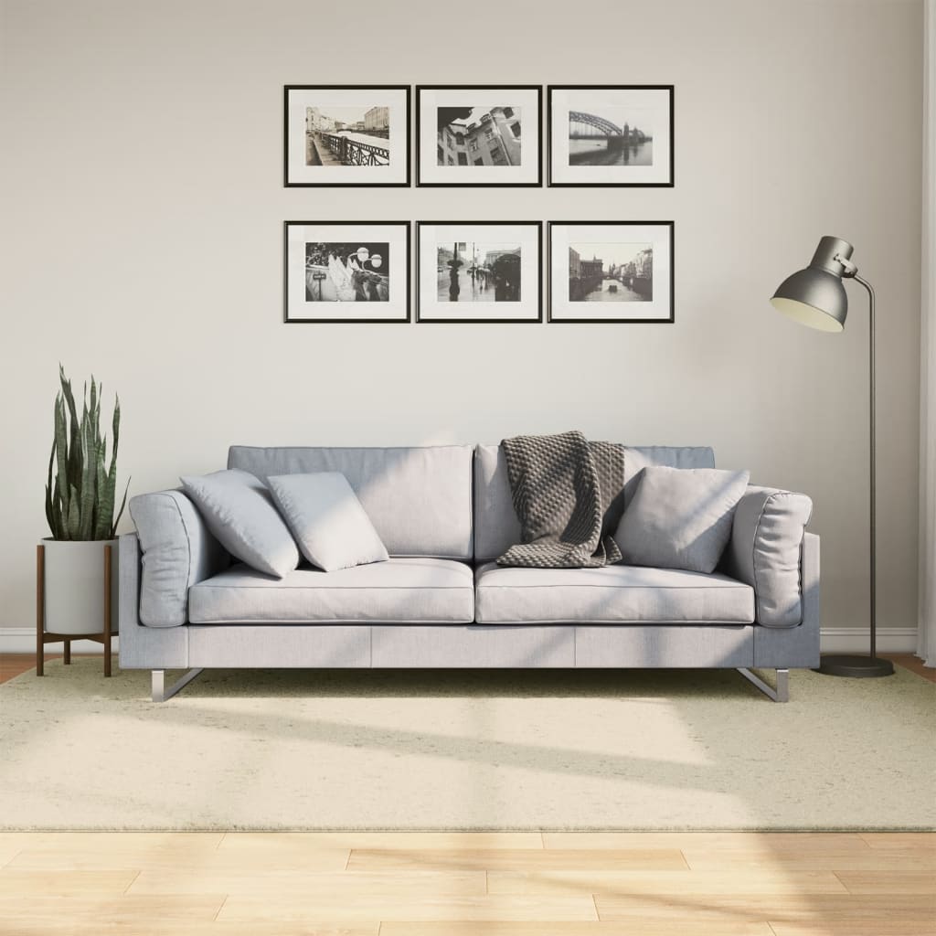 Tapete pelo curto macio e lavável huarte 160x230 cm cor creme
