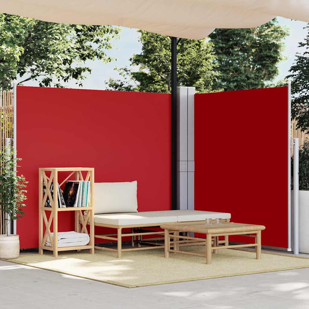 Toldo lateral retrátil 170x600 cm vermelho
