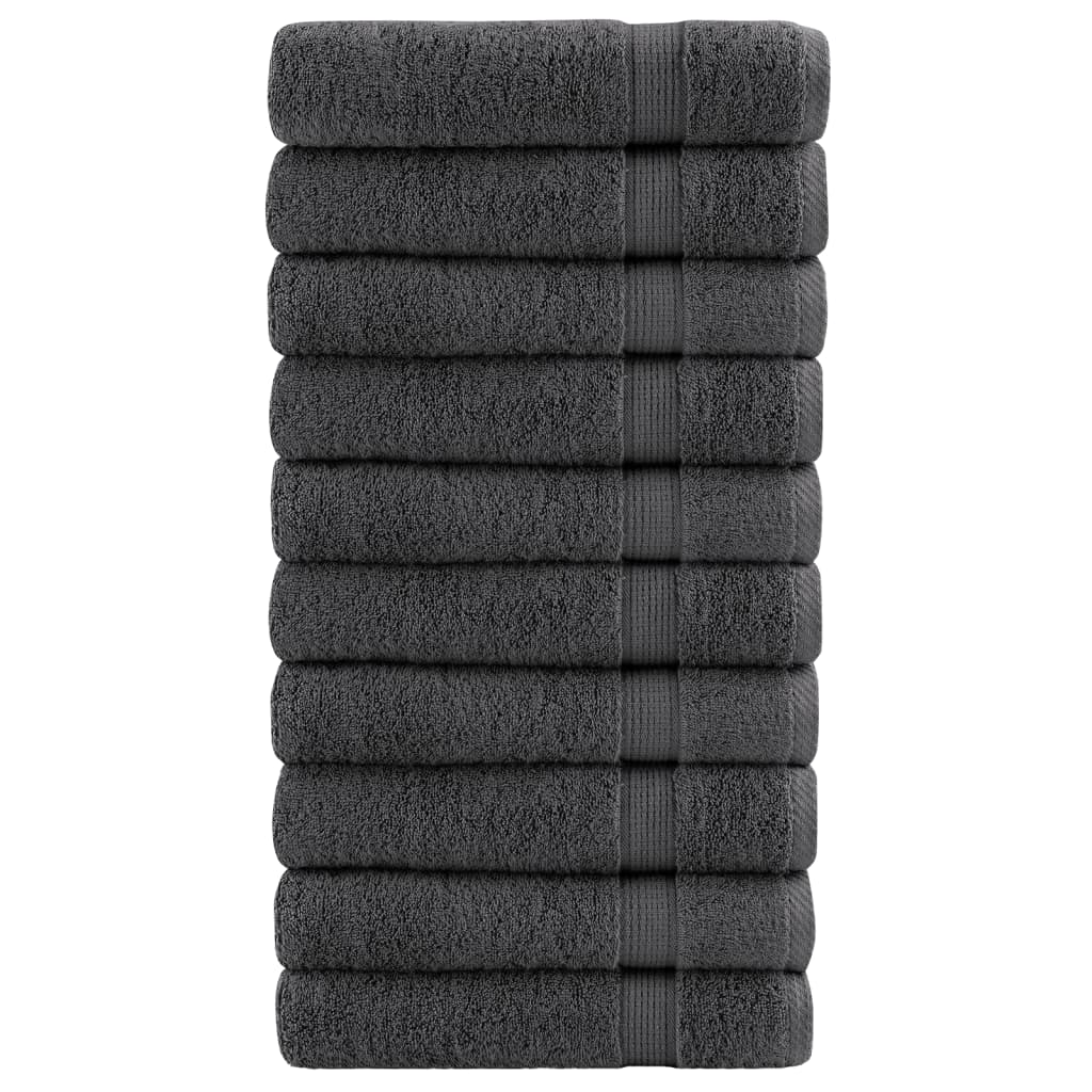 Toalhas banho premium solund 10pcs 100x150cm 600gsm antracite