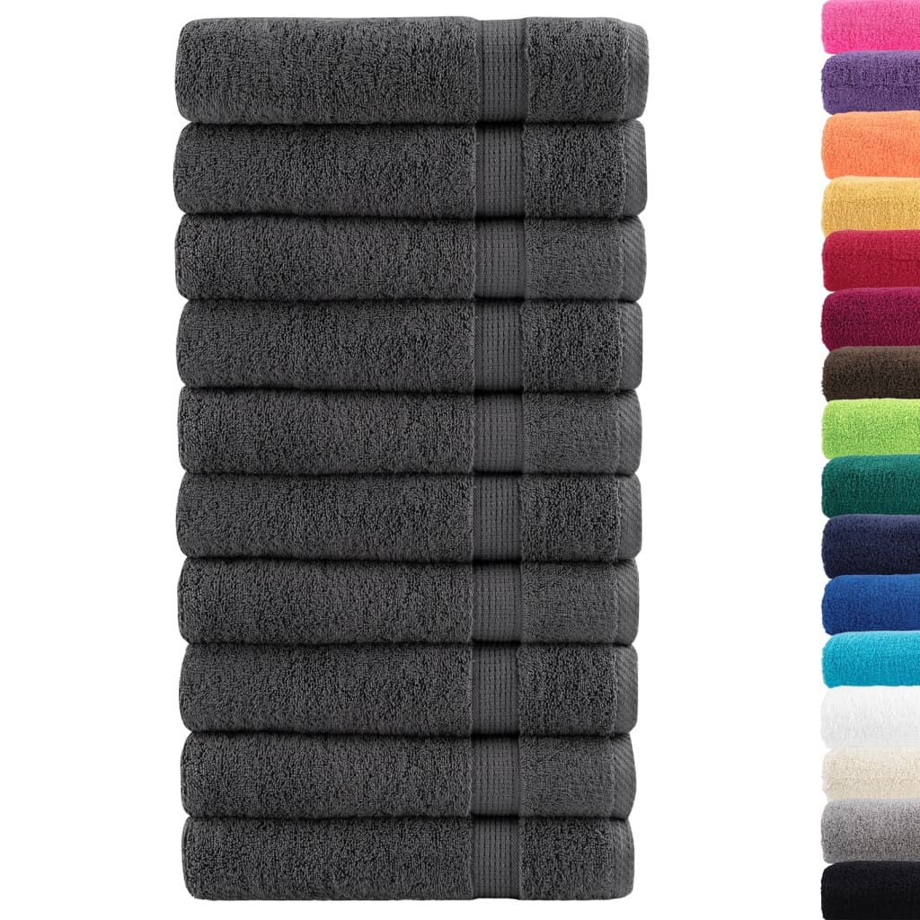 Toalhas banho premium solund 10pcs 100x150cm 600gsm antracite