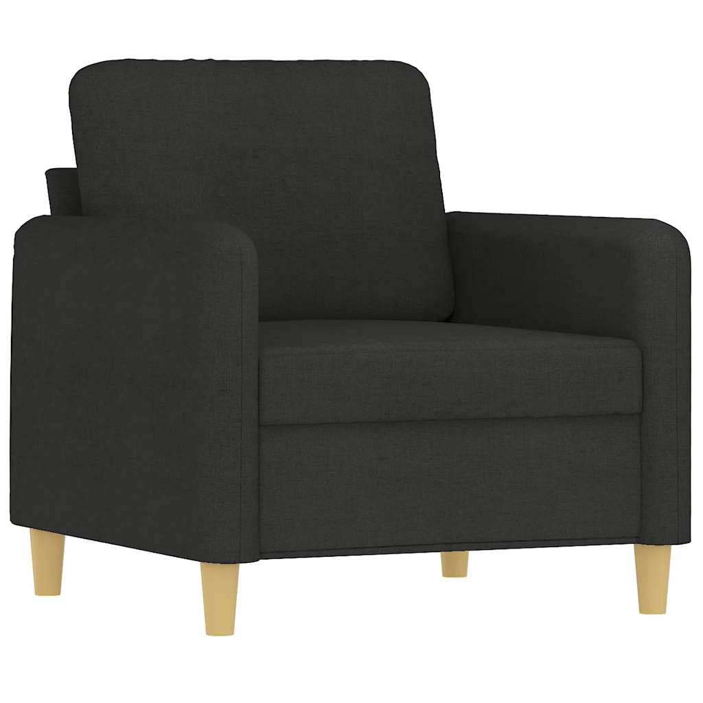 Poltrona com apoio de pés 60 cm tecido preto