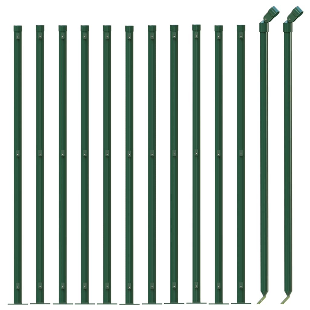 Cerca de malha de arame com flange 1x25 m verde