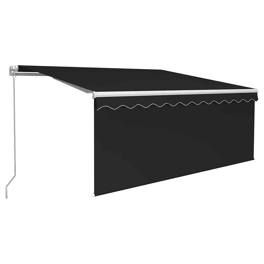 Toldo retrátil manual com estore 3,5x2,5 m antracite