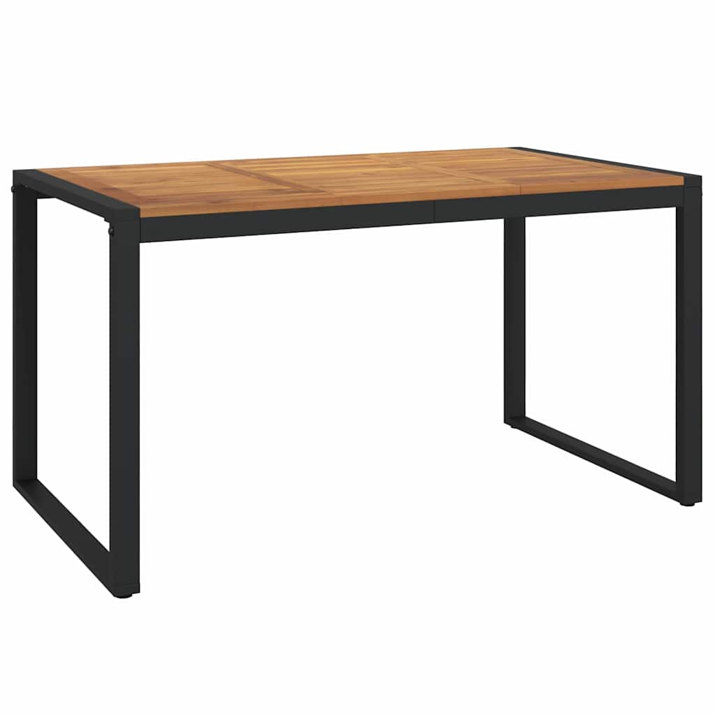 Mesa jardim c/ pernas em forma de u 140x80x75 cm acácia maciça