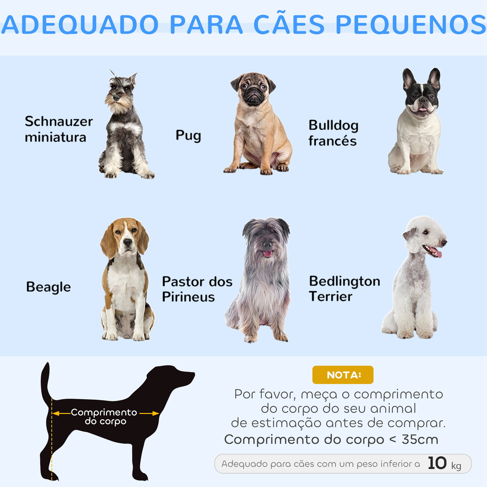 Sofá para cães pequenos com pés de madeira almofada removível e capa lavável 86x55x33 cm azul