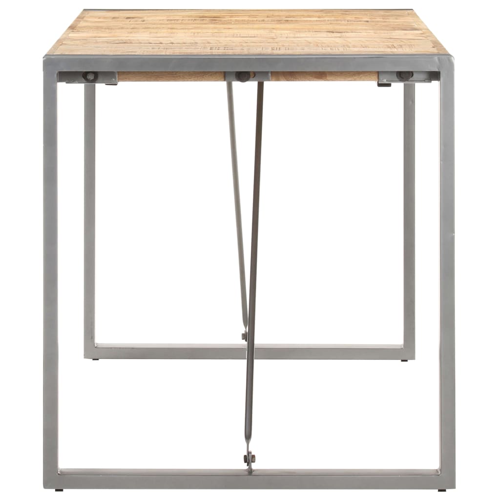 Mesa de jantar 160x80x75 cm madeira de mangueira áspera maciça