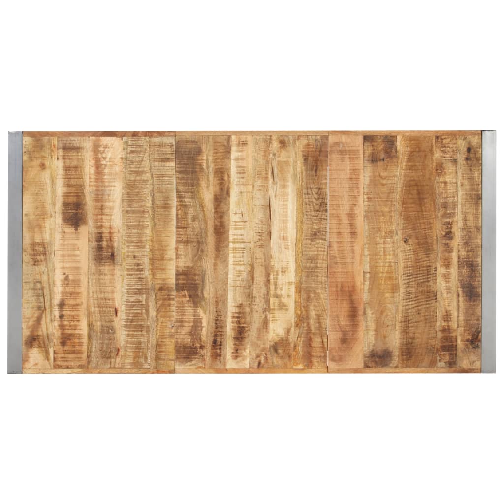 Mesa de jantar 160x80x75 cm madeira de mangueira áspera maciça