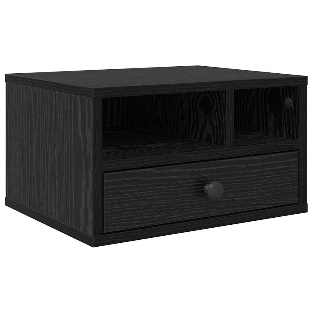 Suporte para impressora carvalho preto 40 x 32 x 24 cm