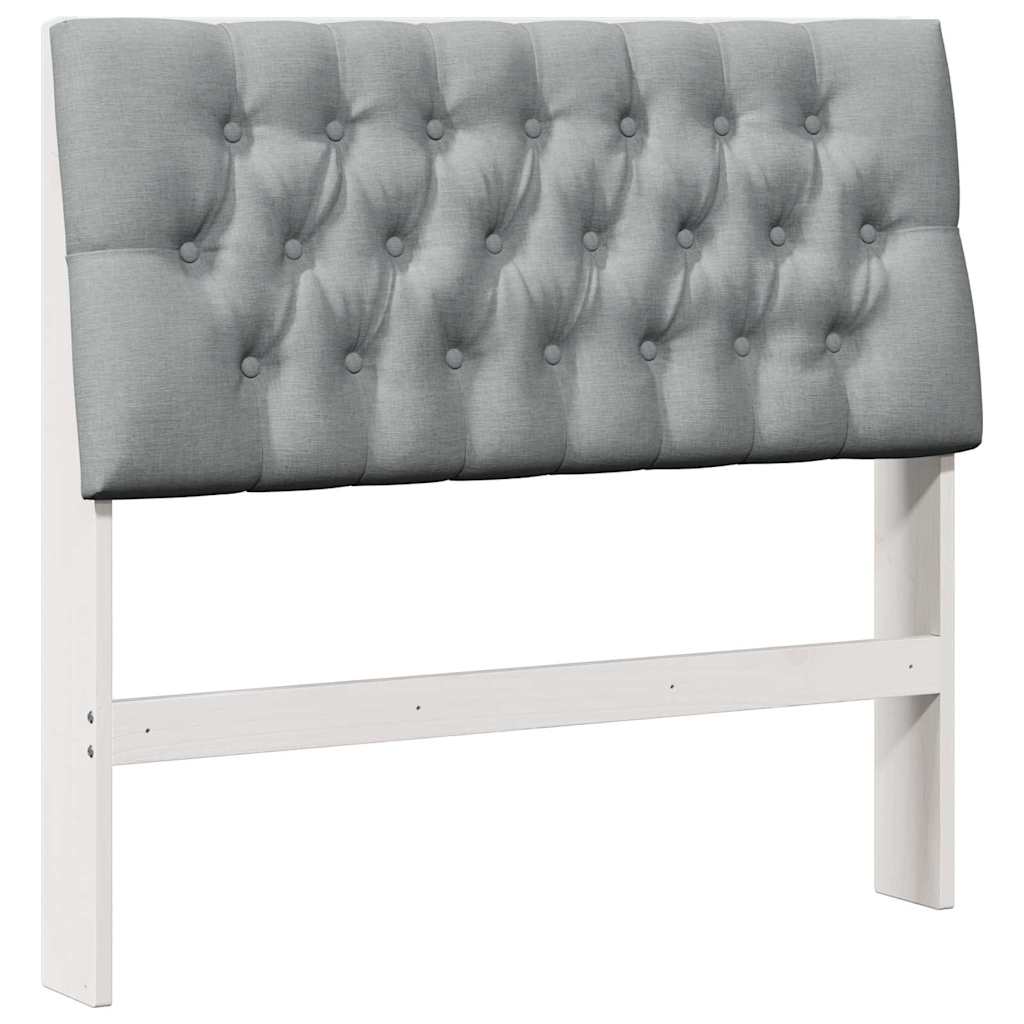 Cabeceira estofada cinzento-claro 100 cm