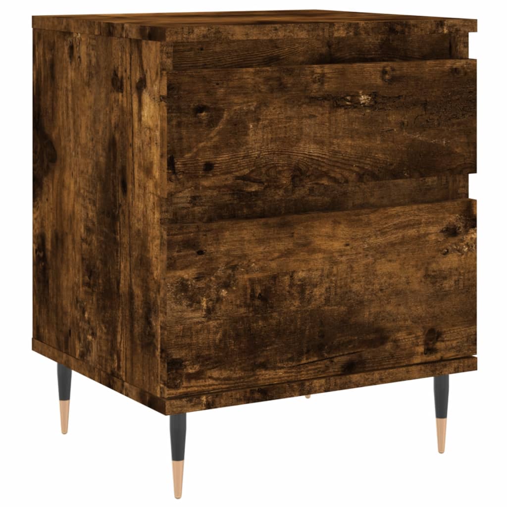 Mesa de cabeceira 40x35x50 cm derivados madeira carvalho fumado