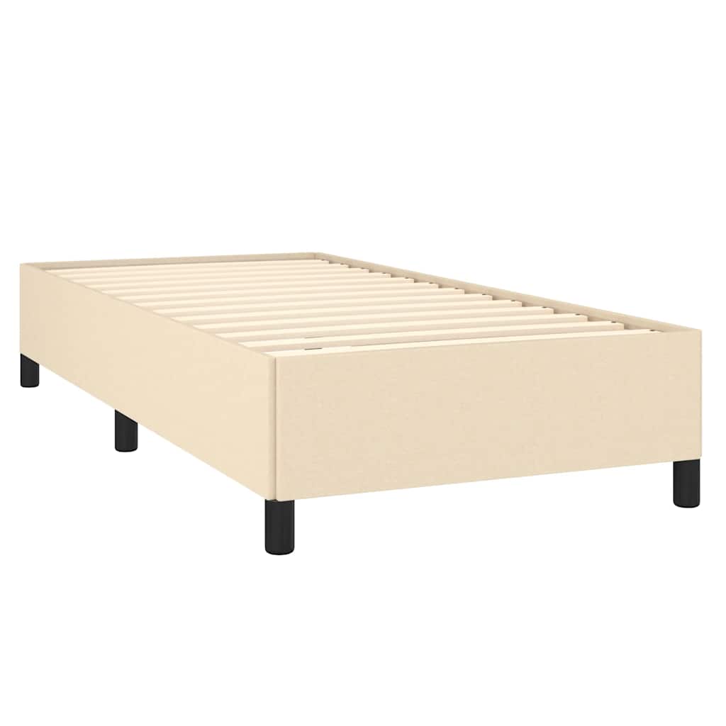 Estrutura de cama sem colchão 90x200 cm tecido creme
