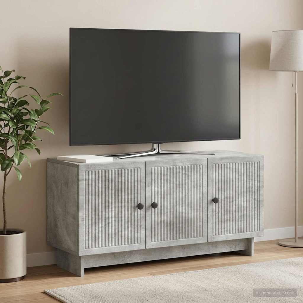 Gabinete para TV cinzento cimento 99 x 34,5 x 50 cm