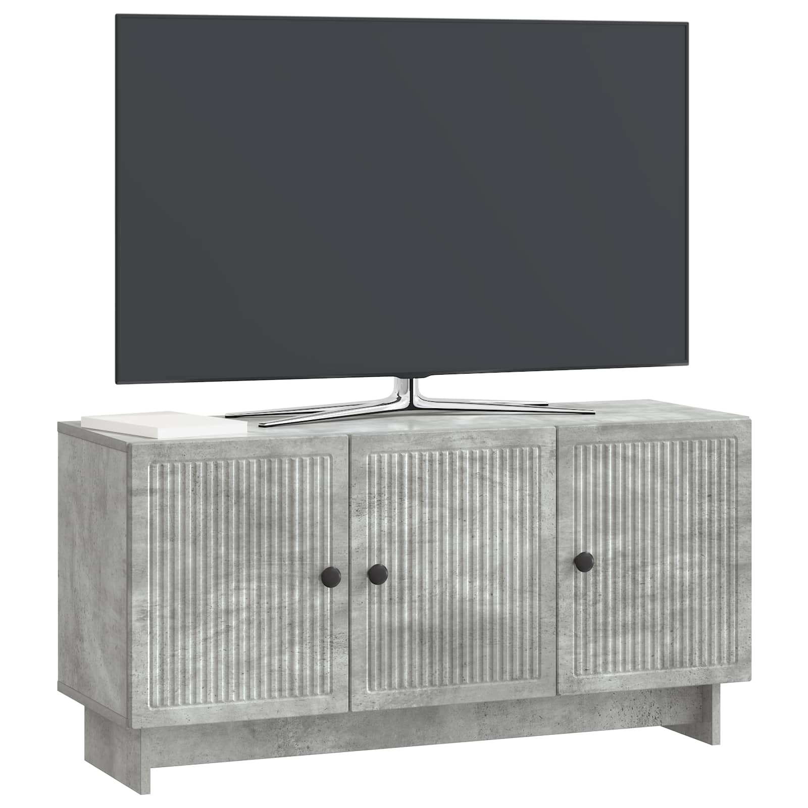 Gabinete para TV cinzento cimento 99 x 34,5 x 50 cm