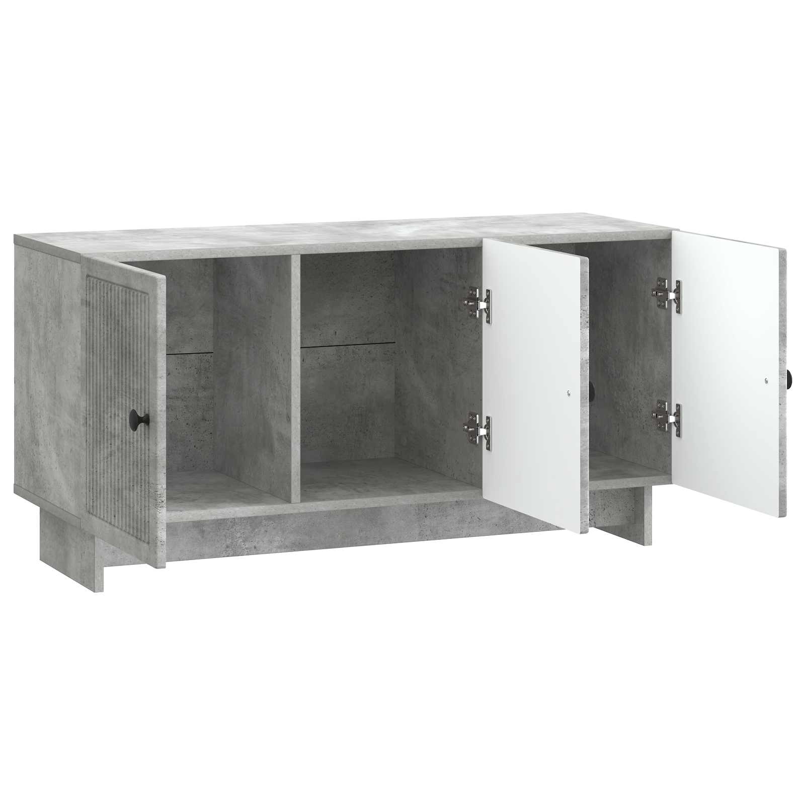 Gabinete para TV cinzento cimento 99 x 34,5 x 50 cm