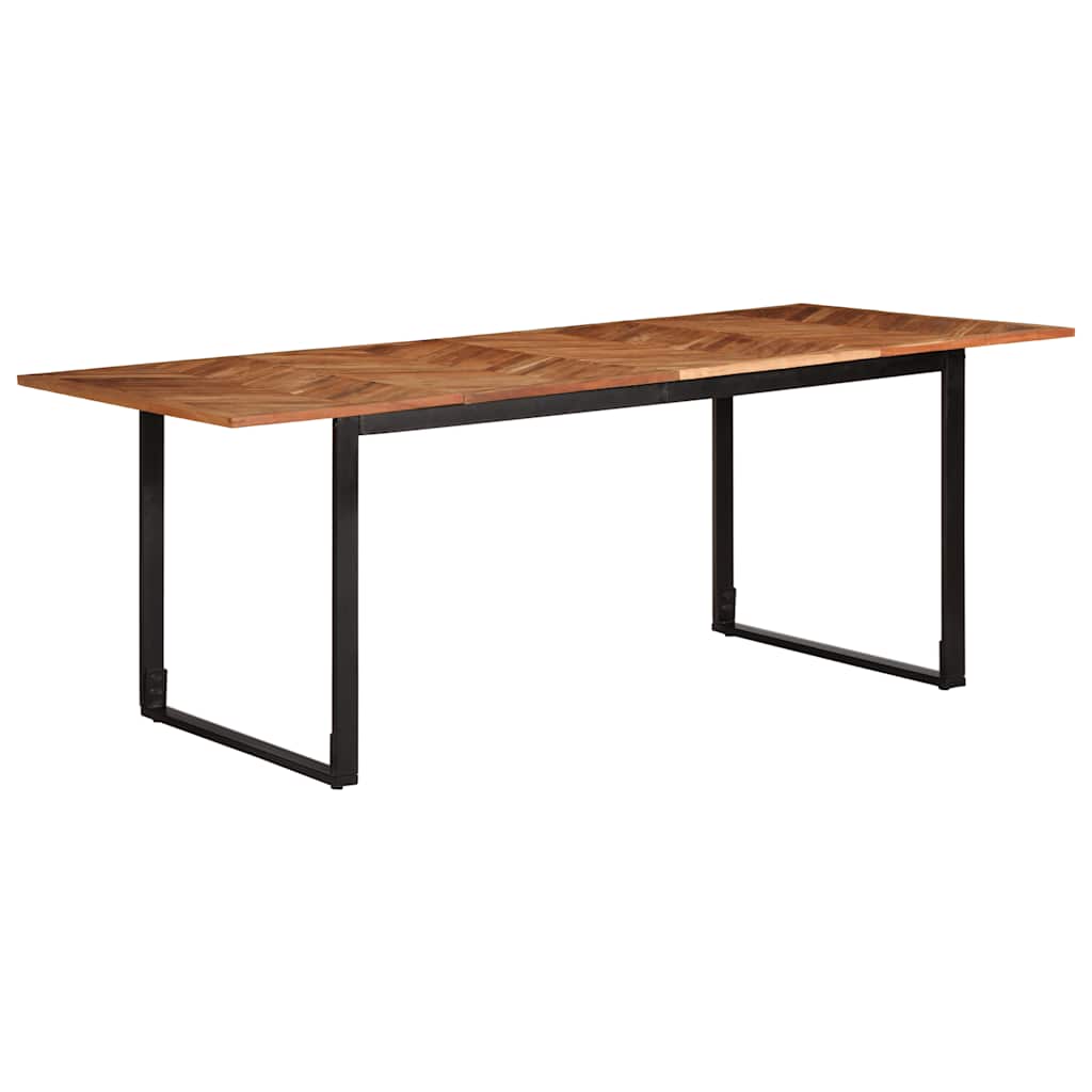 Mesa de jantar 200x100x75 cm madeira maciça de acácia