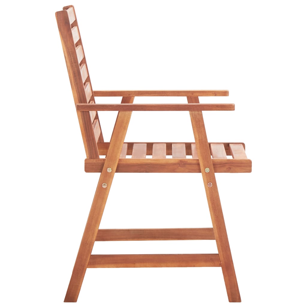 Cadeiras de jantar p/ jardim 2 pcs c/ almofadões acácia maciça