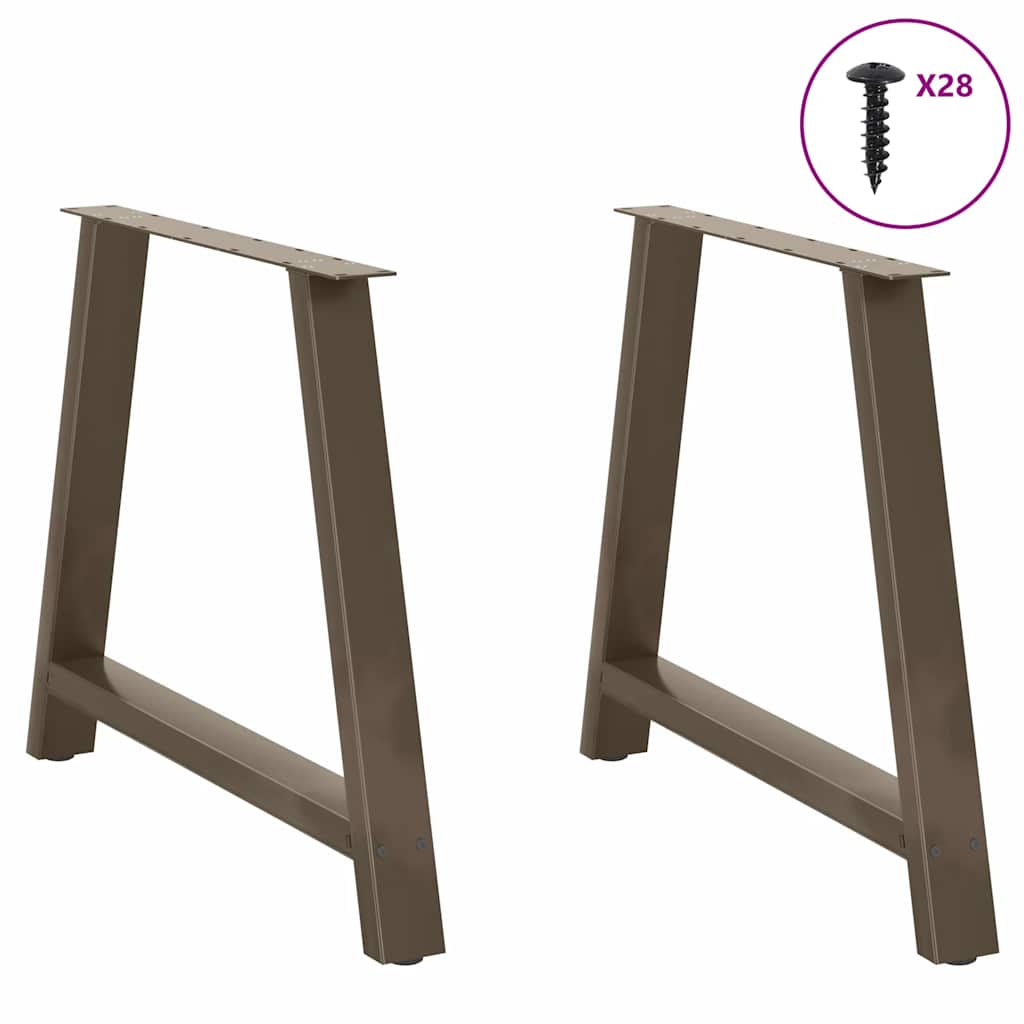 Pés de mesa de jantar em formato a, 2 peças, 90x (72-73) cm, aço