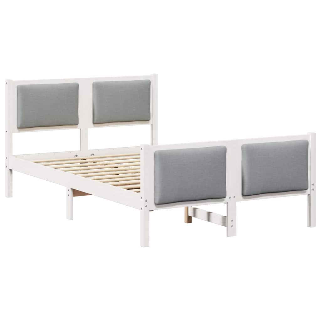 Estrutura da cama cinzento-claro 120 x 200 cm tecido
