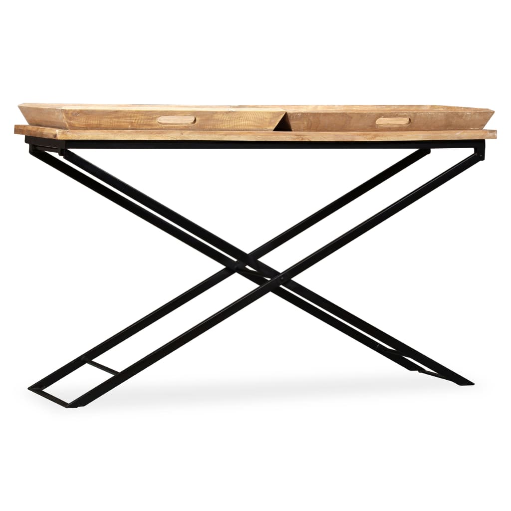 Mesa consola madeira de mangueira maciça 130x40x80 cm