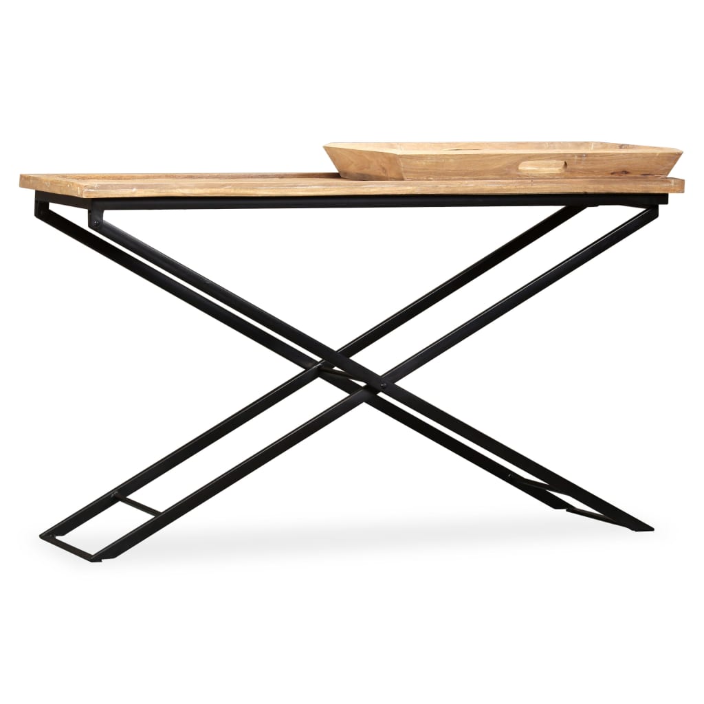 Mesa consola madeira de mangueira maciça 130x40x80 cm