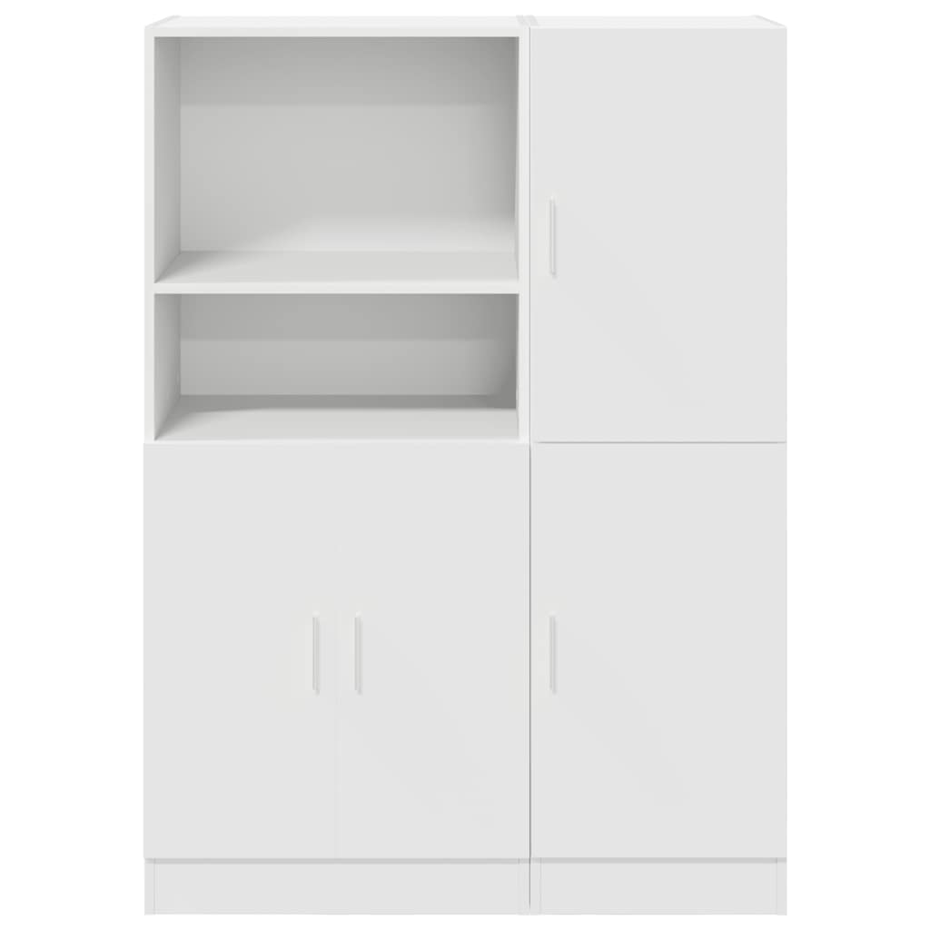 2 Pcs armário de cozinha conjunto derivados de madeira branco