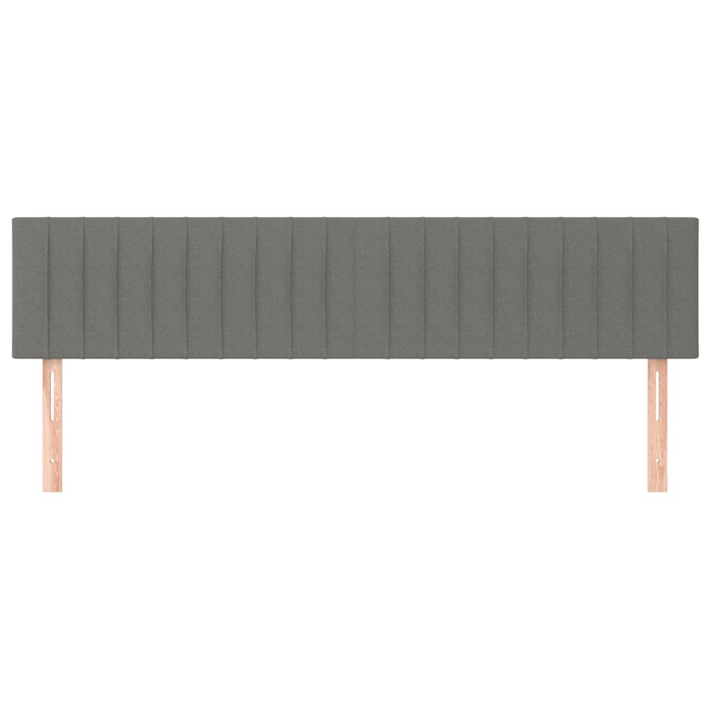 Cabeceiras cinzento-escuro 160x5x78/88 cm tecido