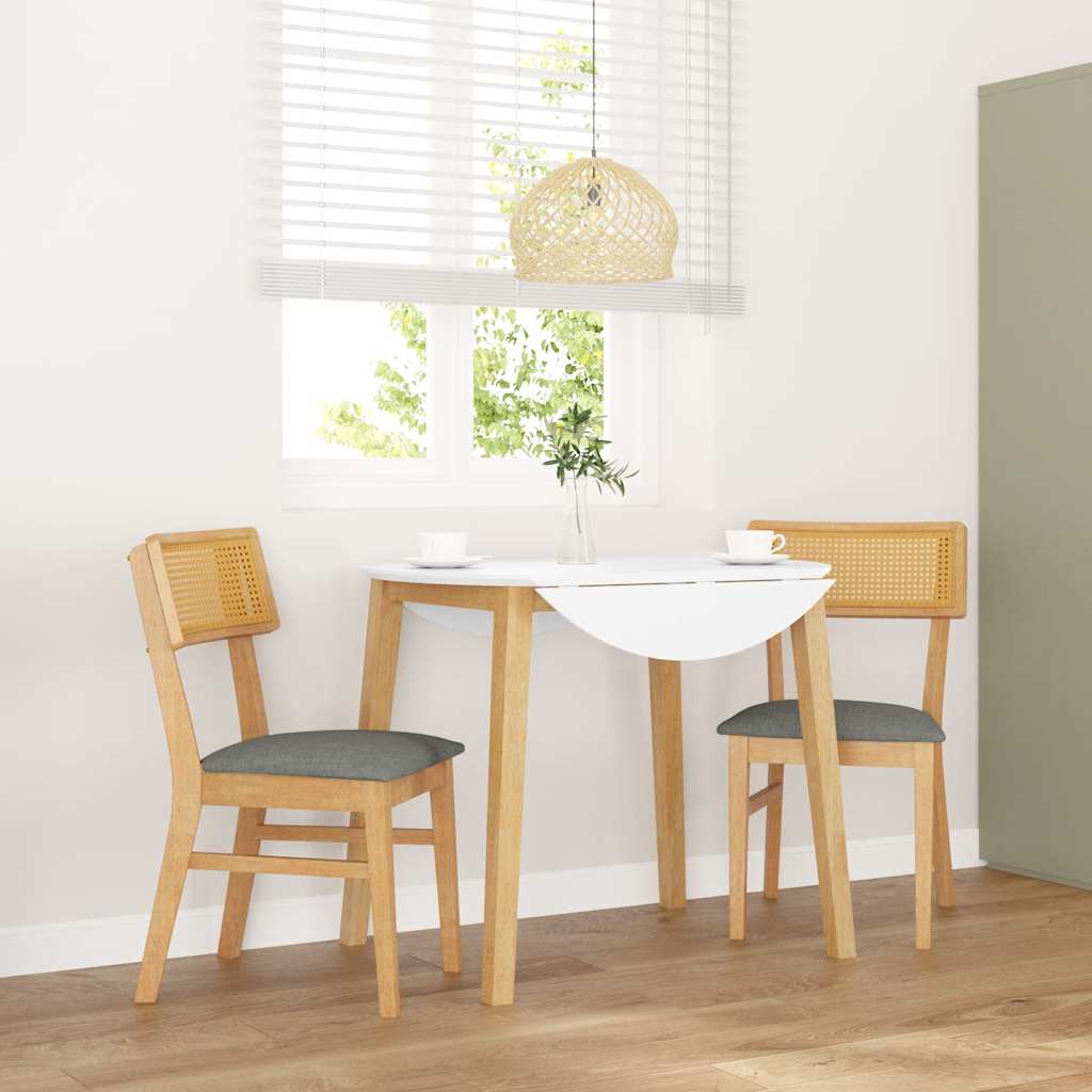 Cadeiras de jantar com almofadões 2 pcs madeira maciça