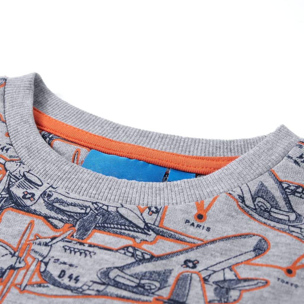 Sweatshirt para criança cinzento mesclado 116
