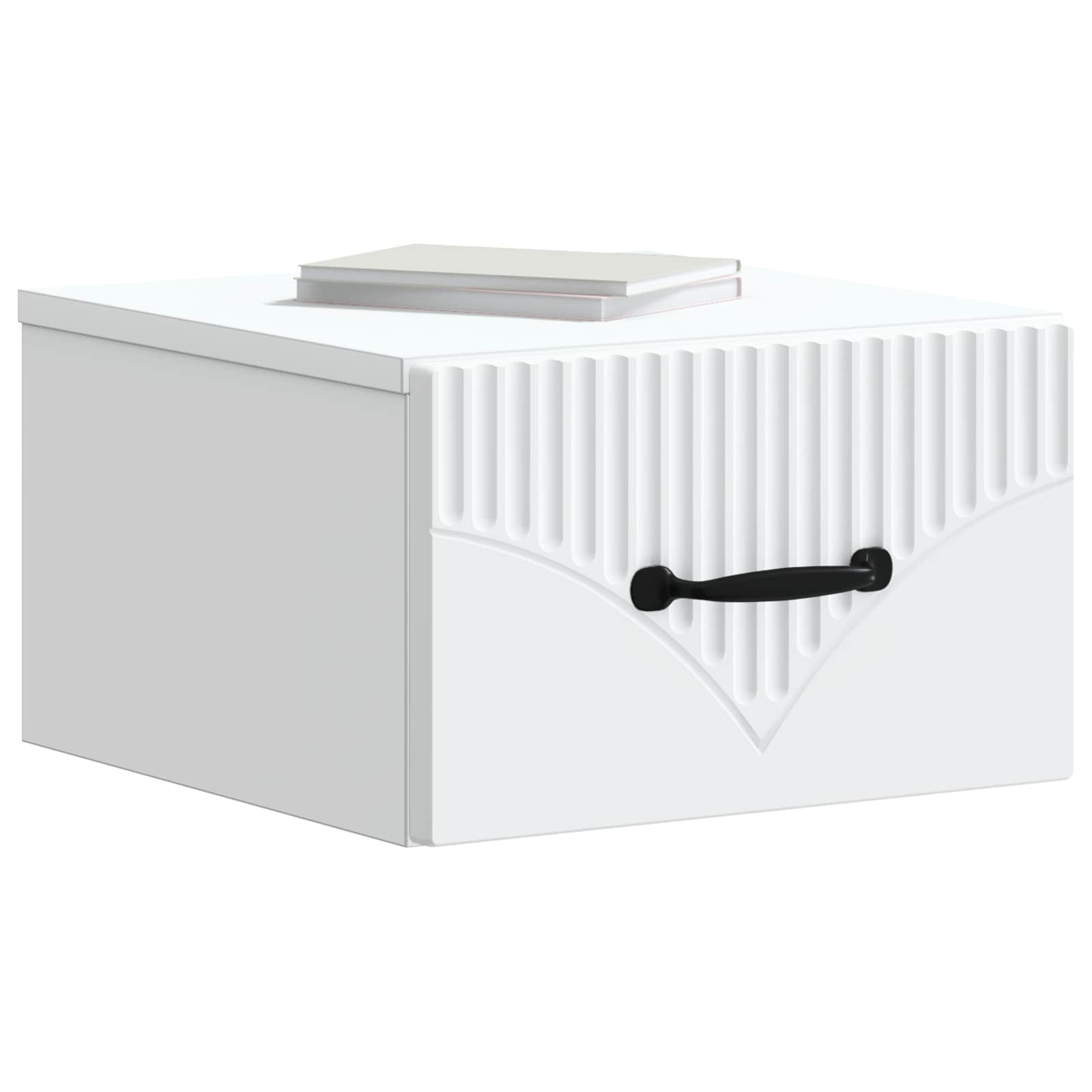 Gabinete de canto montado na parede branco 34,5 x 33 x 20 cm