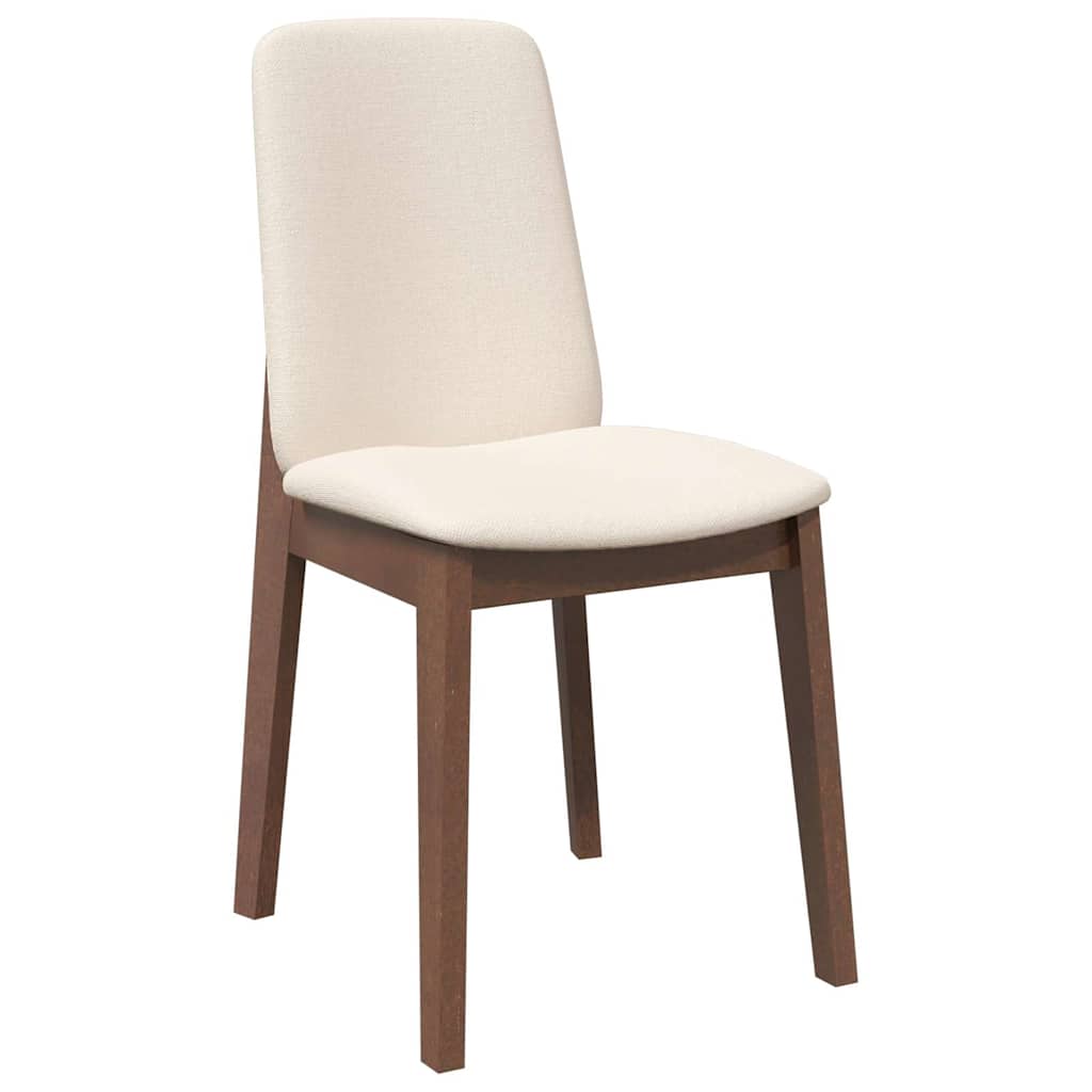 Cadeiras de jantar com almofadões 2 pcs madeira maciça castanho