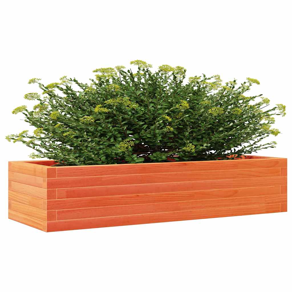 Vaso/floreira de jardim 110x40x23 cm pinho maciço castanho-mel