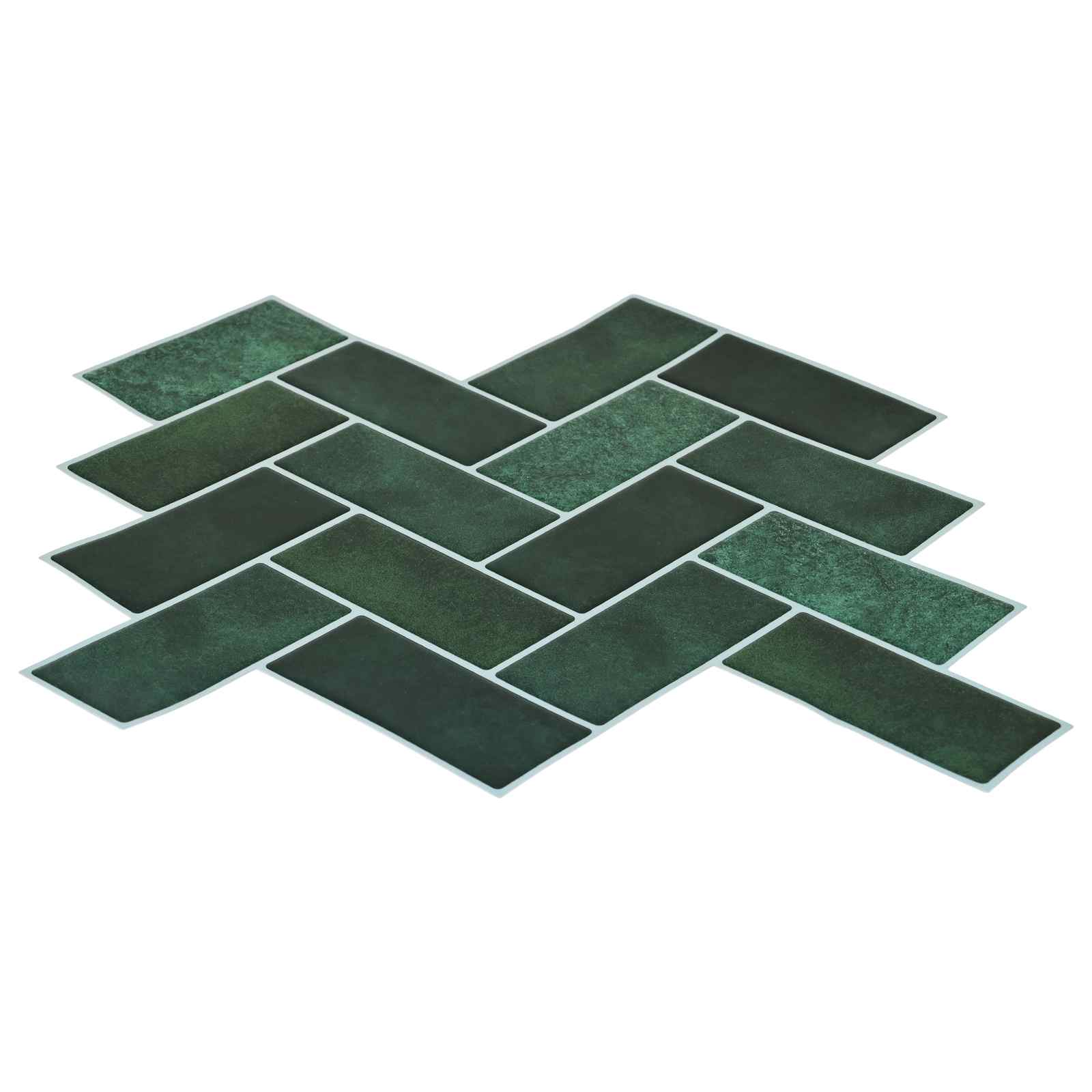 Azulejo chevron 50 unid. verde-escuro 30 x 30 cm