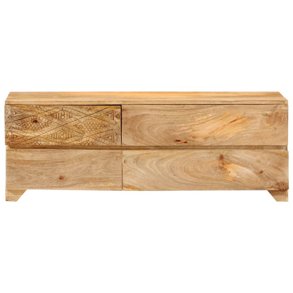 Móvel de TV em madeira de mangueira maciça 110x30x40 cm