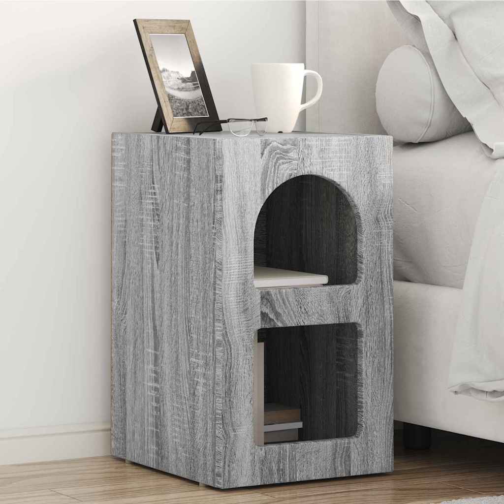 Mesa-de-cabeceira elst 2 unid. cinza sonoma 29,5 x 33,5 x 50 cm