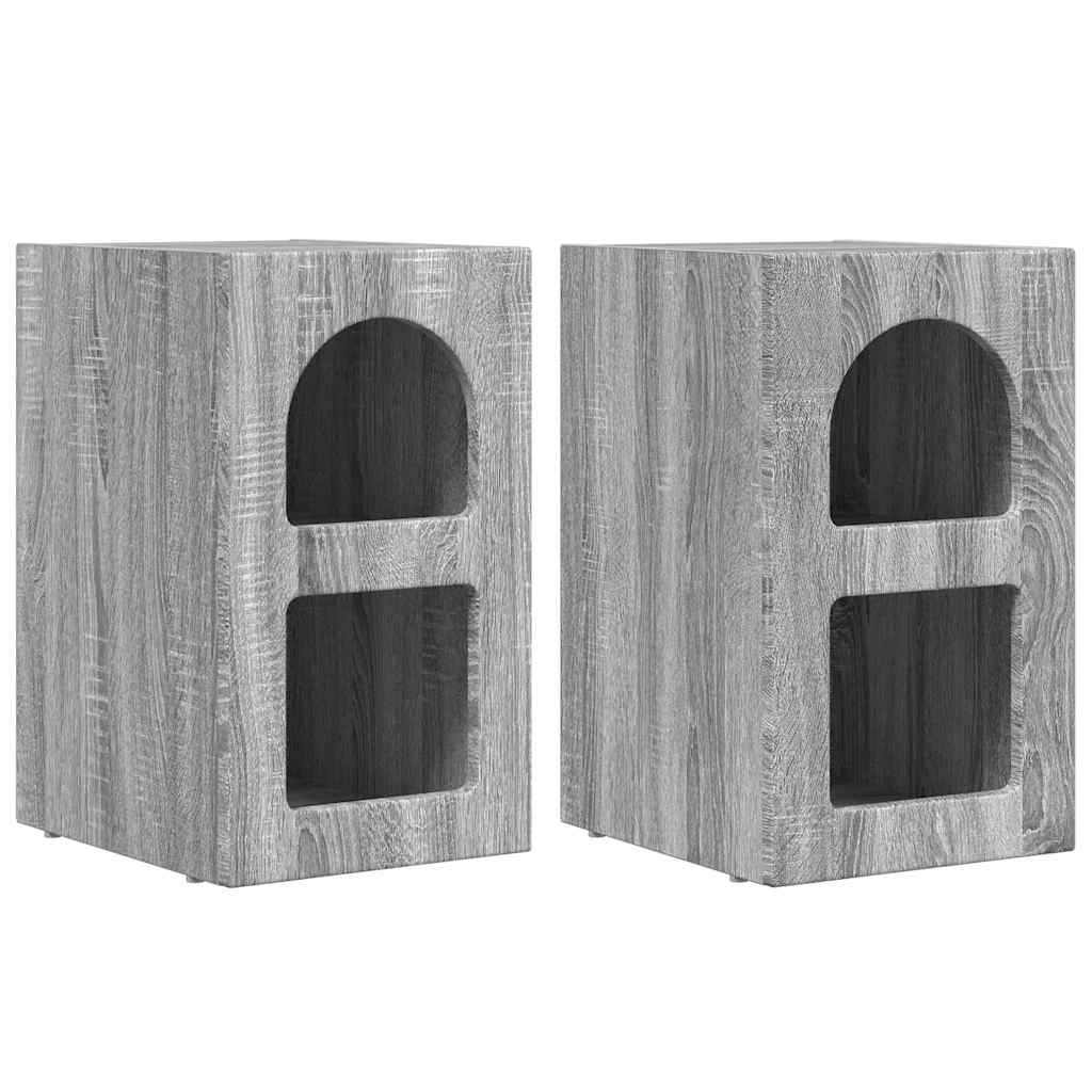 Mesa-de-cabeceira elst 2 unid. cinza sonoma 29,5 x 33,5 x 50 cm