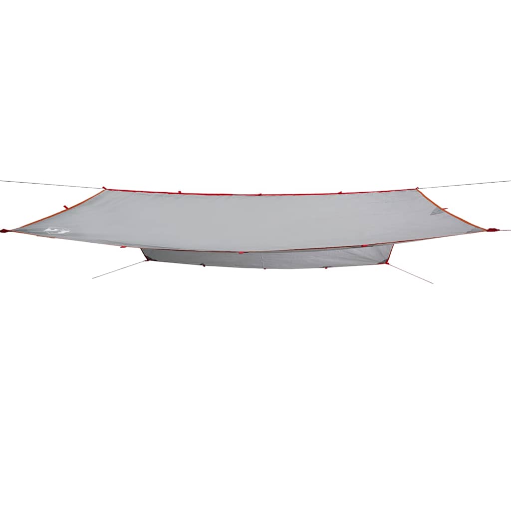 Lona de campismo 400x294 cm impermeável cinzento e laranja