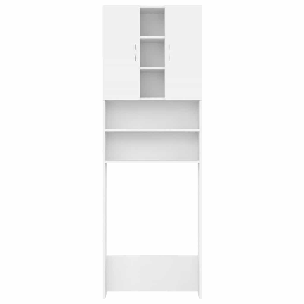 Armário para máquina de lavar 64x25,5x190 cm branco